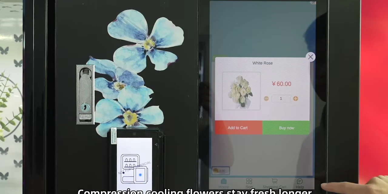 Scegli nel percorso del distributore floreale